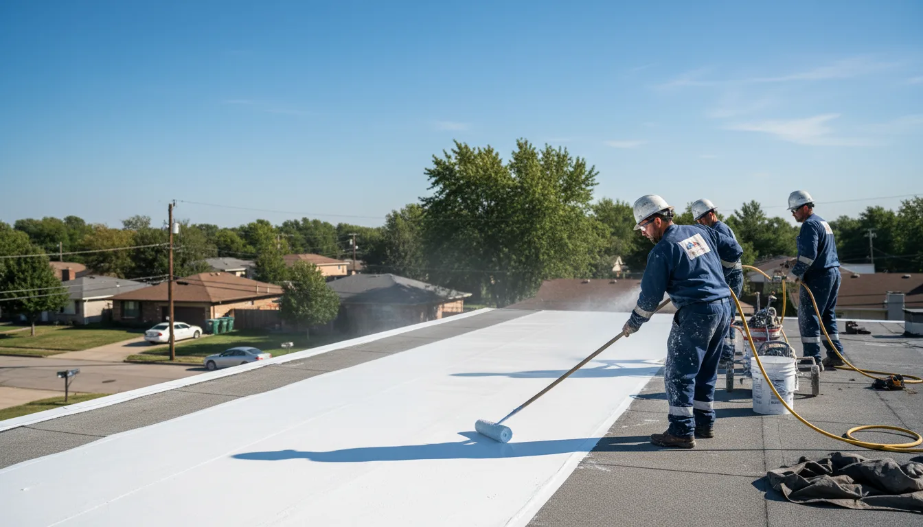 Commercial roof coating in Roberts, WI near me